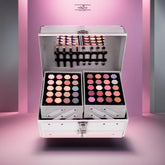 132 Colors All In One Ultimate Color Makeup Kit: Carry All Trunk with Cosmetic Contouring Palette, Concealer, Face Powder, Lip Gloss, Blusher, Contour Shade, Eye Liner, and Eyebrow Powder.